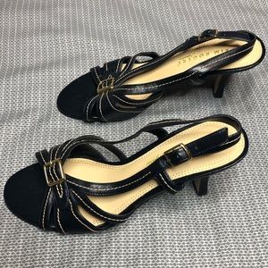 Kim Rogers Signature Black Strappy Heels Size 7